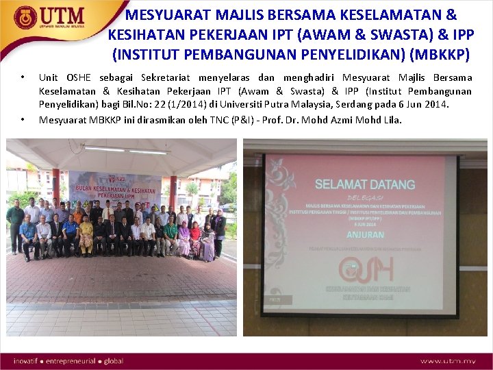 MESYUARAT MAJLIS BERSAMA KESELAMATAN & KESIHATAN PEKERJAAN IPT (AWAM & SWASTA) & IPP (INSTITUT