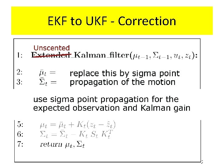 EKF to UKF - Correction 