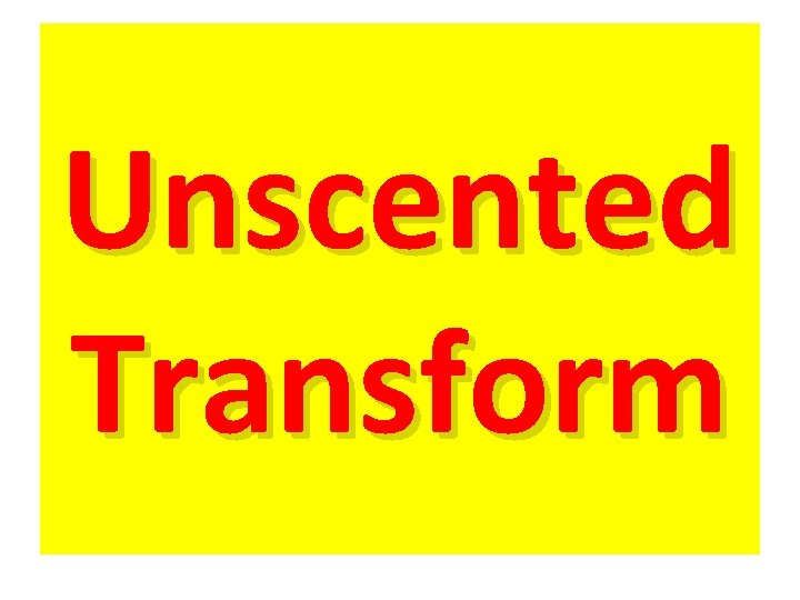 Unscented Transform 