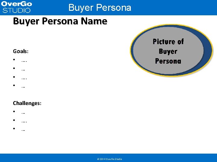Buyer Persona Template Buyer Persona Name Goals: • … Challenges: • … © 2014