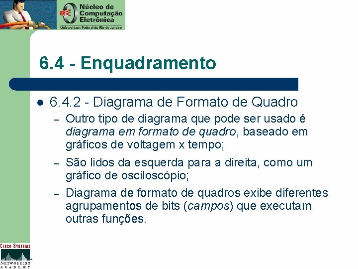 6. 4 - Enquadramento l 6. 4. 2 - Diagrama de Formato de Quadro
