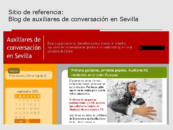 Sitio de referencia: Blog de auxiliares de conversación en Sevilla 31 