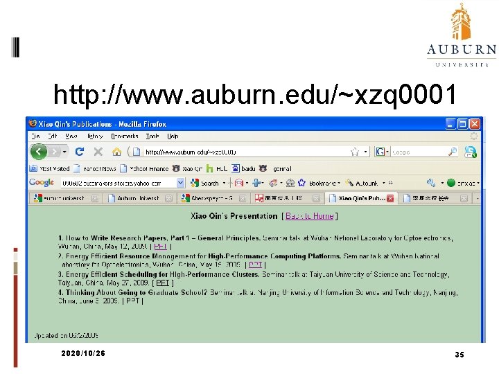 http: //www. auburn. edu/~xzq 0001 2020/10/26 35 