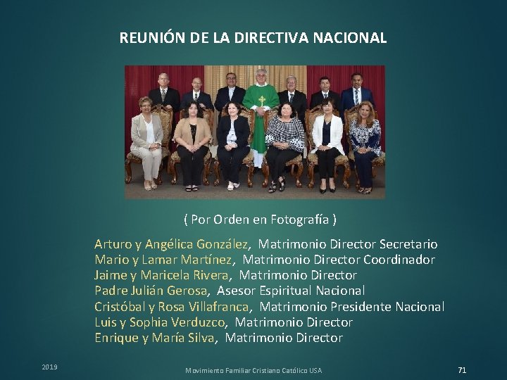 REUNIÓN DE LA DIRECTIVA NACIONAL ( Por Orden en Fotografía ) Arturo y Angélica