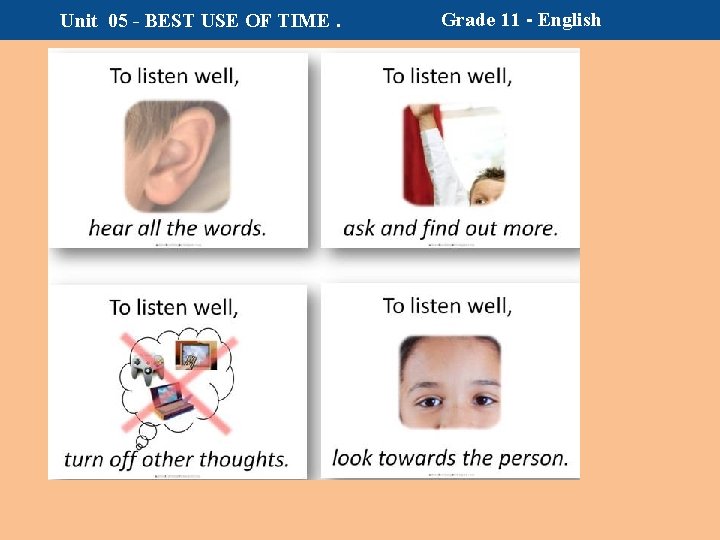 Unit 05 - BEST USE OF TIME. Grade 11 - English 