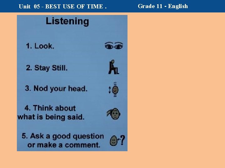 Unit 05 - BEST USE OF TIME. Grade 11 - English 