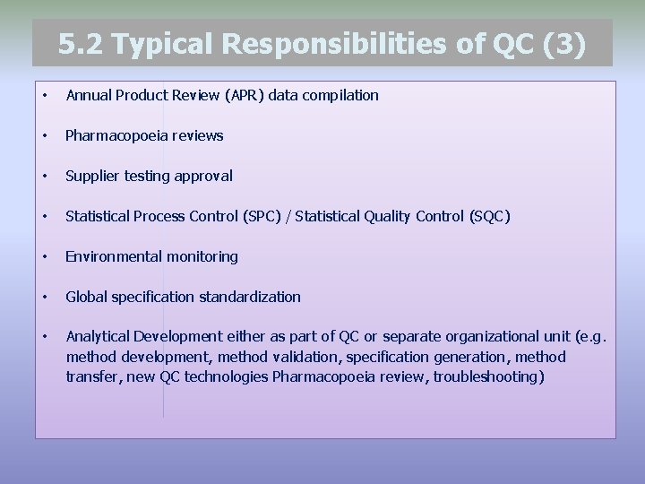Quality Unit Roles and Responsibilities Overview Directive Statement