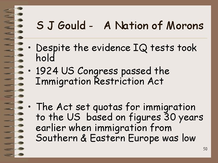 S J Gould - A Nation of Morons • Despite the evidence IQ tests