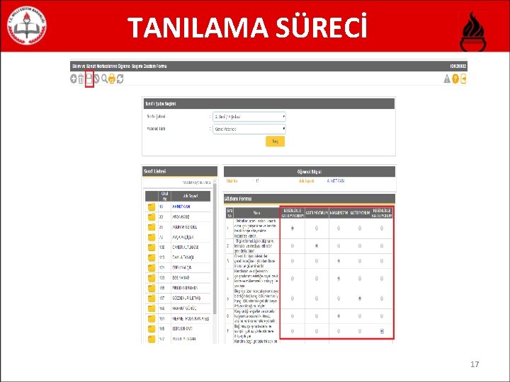 TANILAMA SÜRECİ 17 