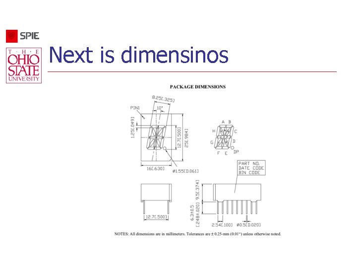 Next is dimensinos 