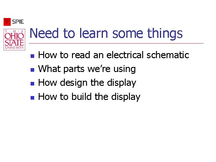 Need to learn some things n n How to read an electrical schematic What