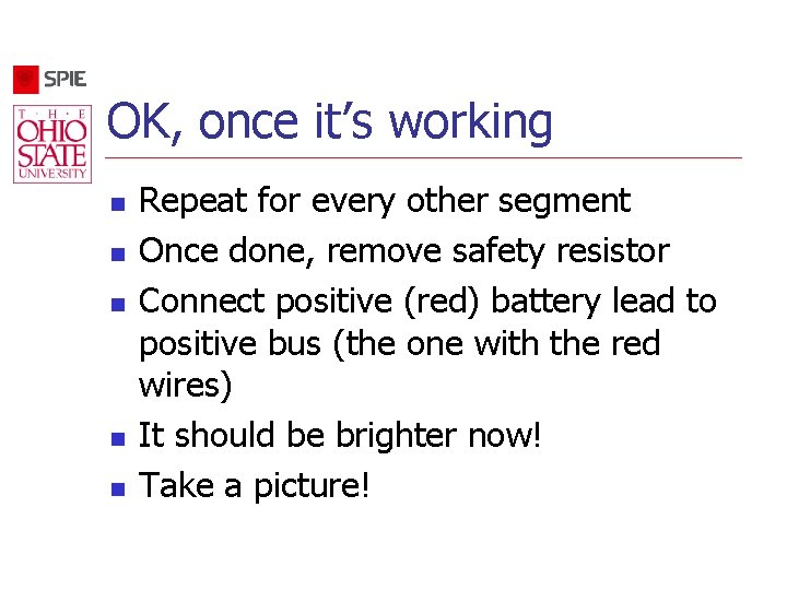 OK, once it’s working n n n Repeat for every other segment Once done,