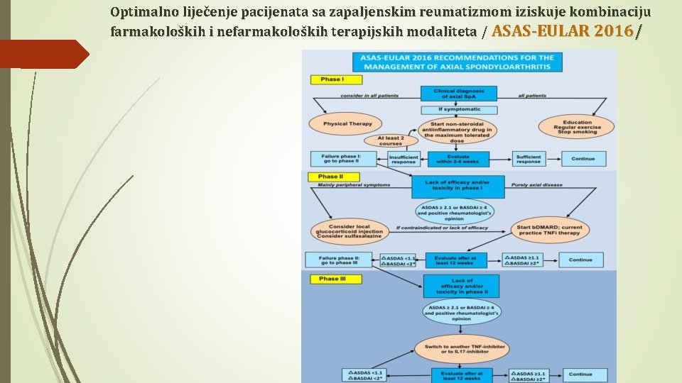 Optimalno liječenje pacijenata sa zapaljenskim reumatizmom iziskuje kombinaciju farmakoloških i nefarmakoloških terapijskih modaliteta /