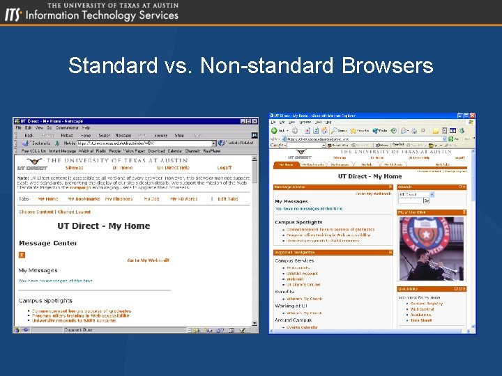 Standard vs. Non-standard Browsers 