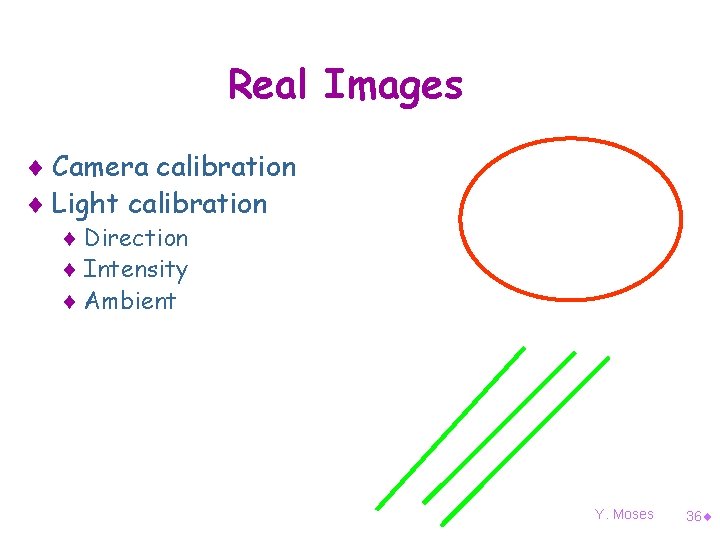 Real Images ¨ Camera calibration ¨ Light calibration ¨ Direction ¨ Intensity ¨ Ambient