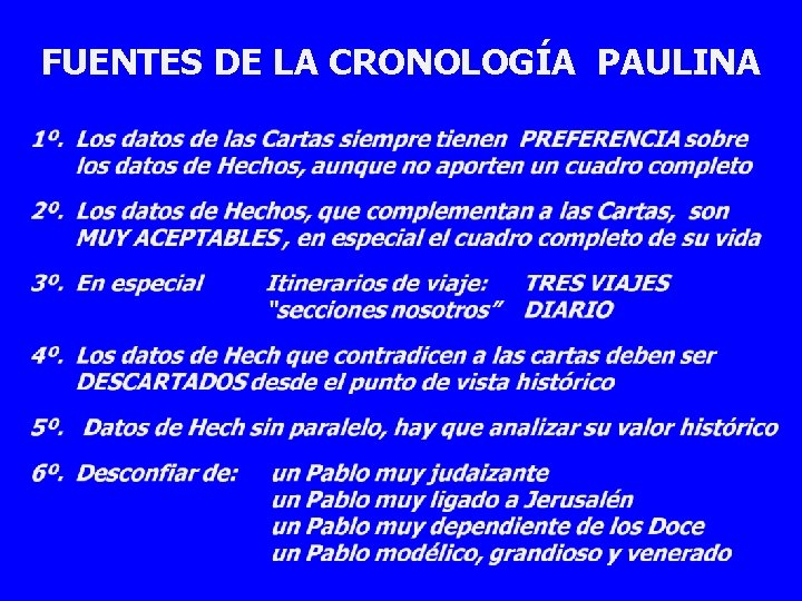 FUENTES DE LA CRONOLOGÍA PAULINA 