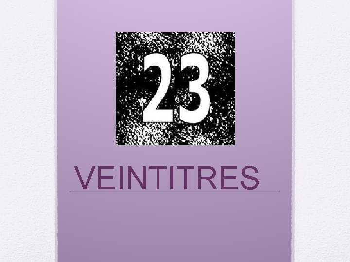 VEINTITRES 