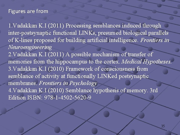 Figures are from 1. Vadakkan K. I (2011) Processing semblances induced through inter-postsynaptic functional