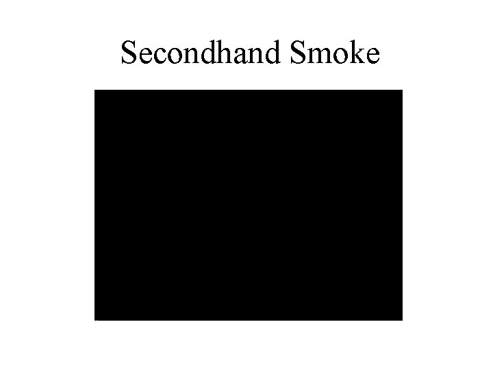 Secondhand Smoke 