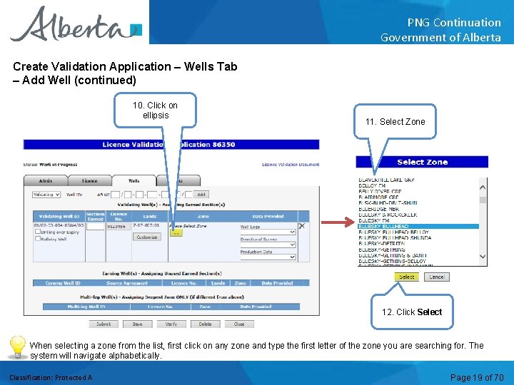 PNG Continuation Government of Alberta Create Validation Application – Wells Tab – Add Well