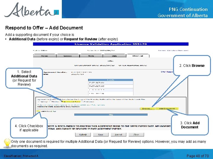 PNG Continuation Government of Alberta Respond to Offer – Add Document Add a supporting