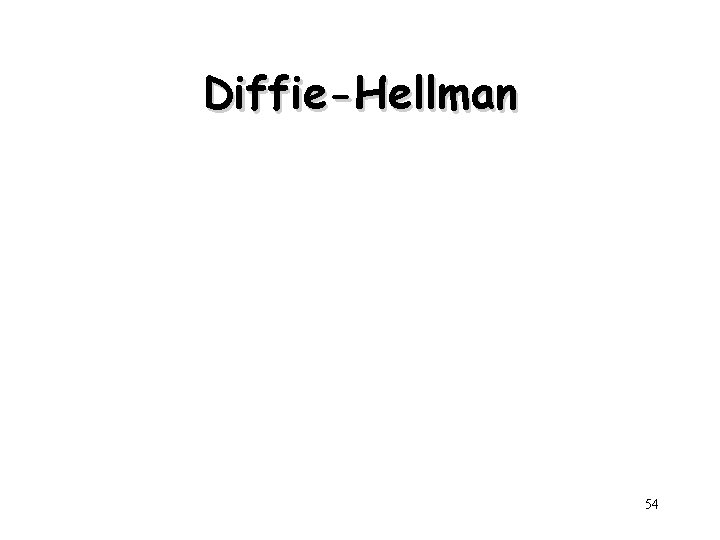 Diffie-Hellman 54 