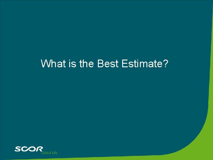 What is the Best Estimate? 