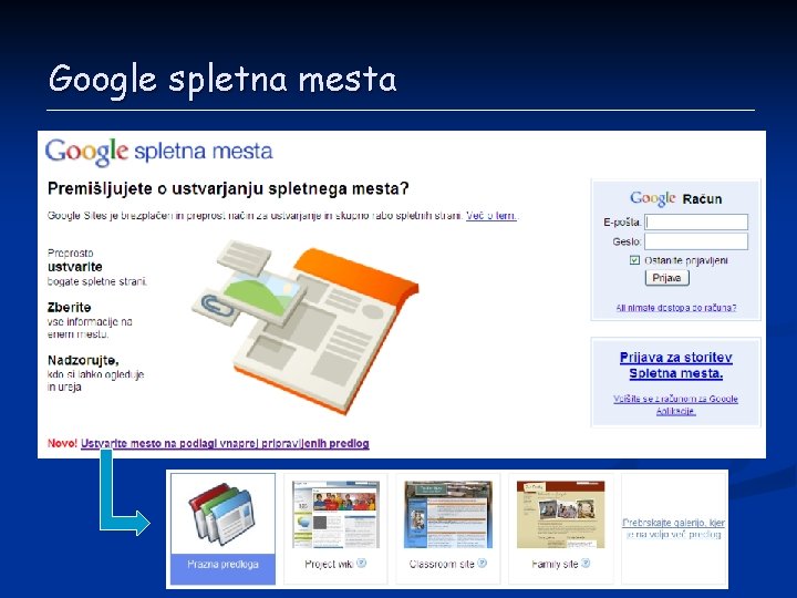 Google spletna mesta 