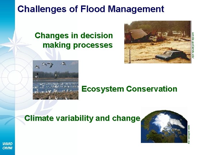 Challenges of Flood Management cumulus. geol. iastate. edu/ Changes in decision making processes Ecosystem