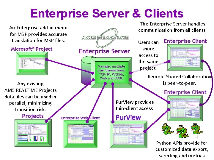 Enterprise Server & Clients An Enterprise add-in menu for MSP provides accurate translation for