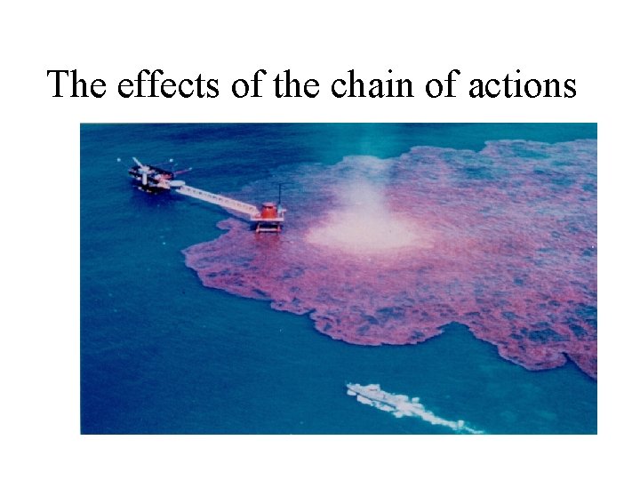 The effects of the chain of actions 