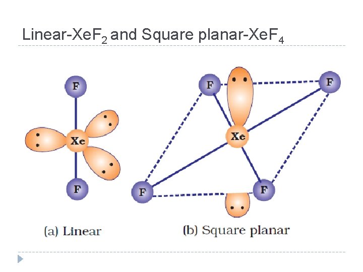 Linear-Xe. F 2 and Square planar-Xe. F 4 