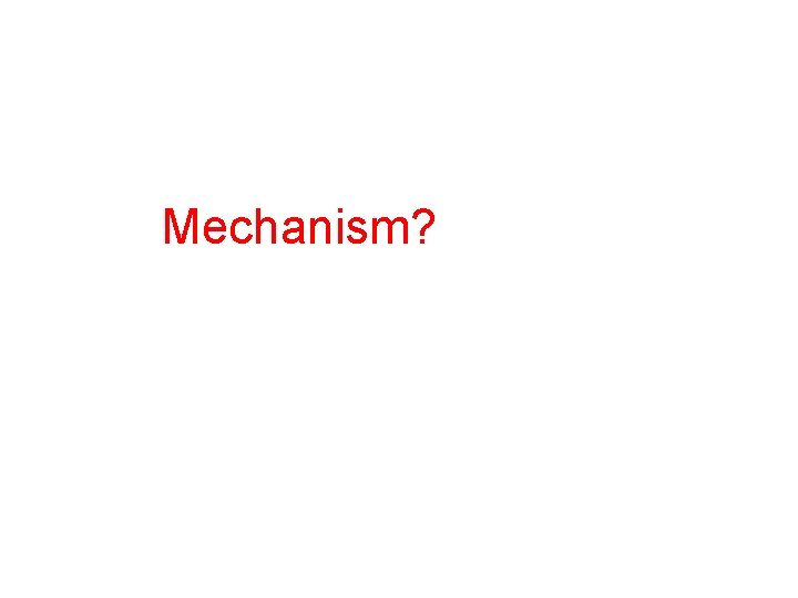 Mechanism? 