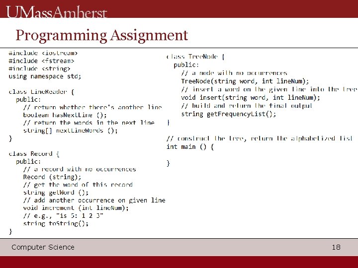 Programming Assignment Computer Science 18 