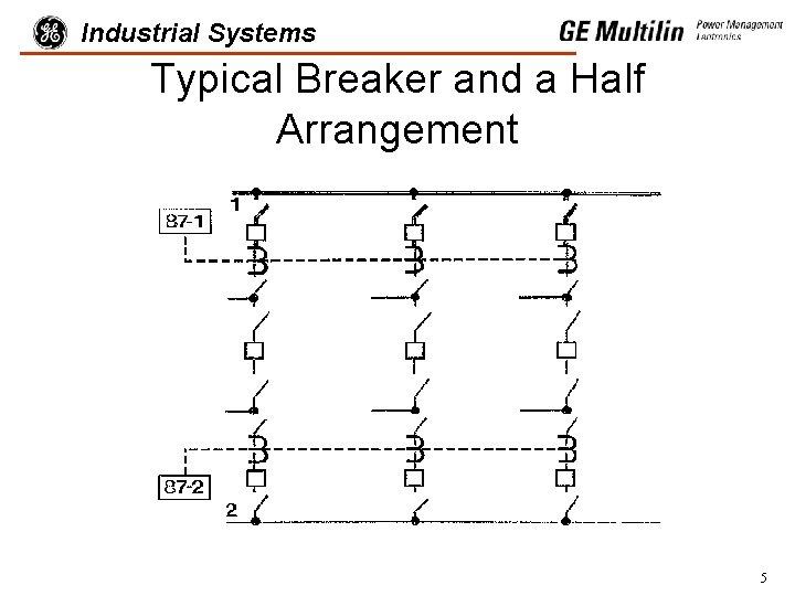 Industrial Systems Typical Breaker and a Half Arrangement 5 