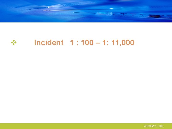 v Incident 1 : 100 – 1: 11, 000 Company Logo 