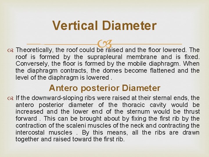 Vertical Diameter Theoretically, the roof could be raised and the floor lowered. The roof