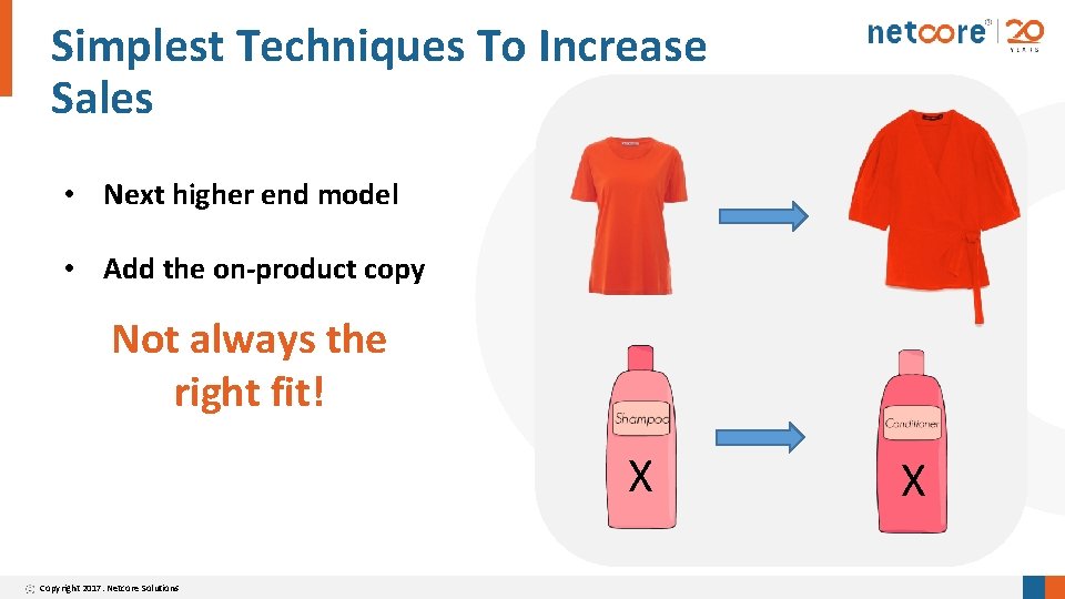 Simplest Techniques To Increase Sales • Next higher end model • Add the on-product