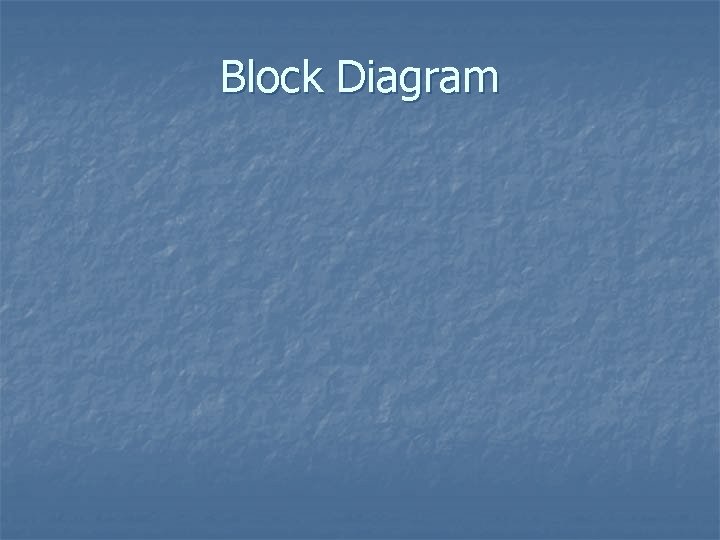 Block Diagram 