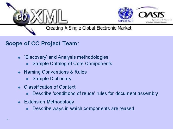 Scope of CC Project Team: 6 u ‘Discovery’ and Analysis methodologies n Sample Catalog