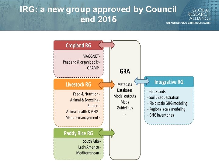 IRG: a new group approved by Council end 2015 