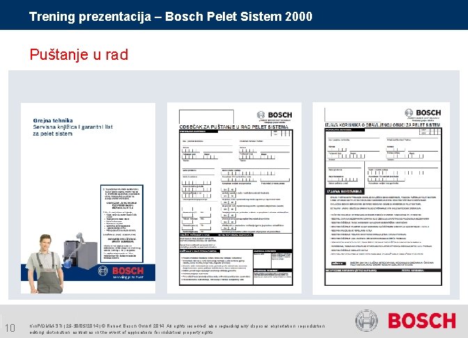 Trening prezentacija – Bosch Pelet Sistem 2000 Puštanje u rad 10 Krn. P/QMM-STI |