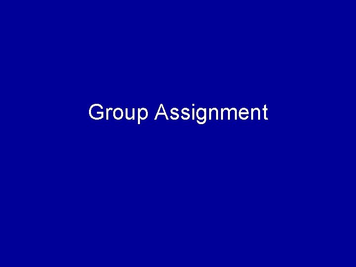 Group Assignment 