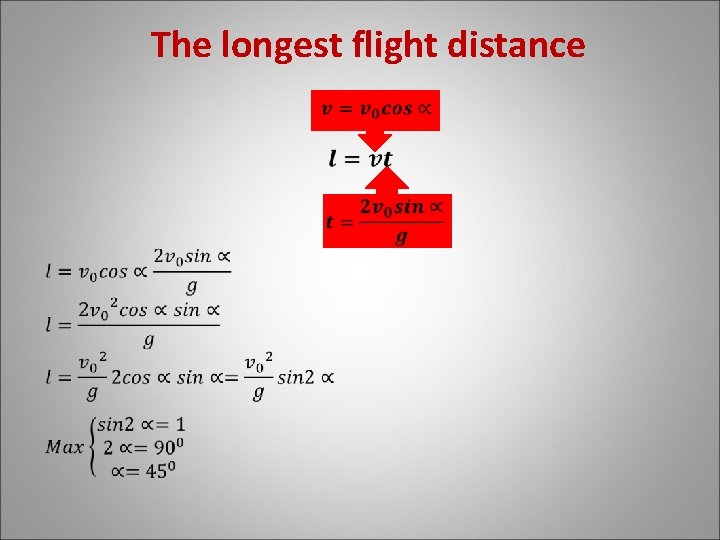 The longest flight distance • 