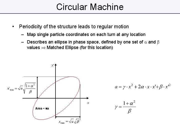 Circular Machine • Periodicity of the structure leads to regular motion – Map single