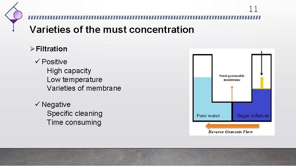 11 Varieties of the must concentration ØFiltration ü Positive High capacity Low temperature Varieties