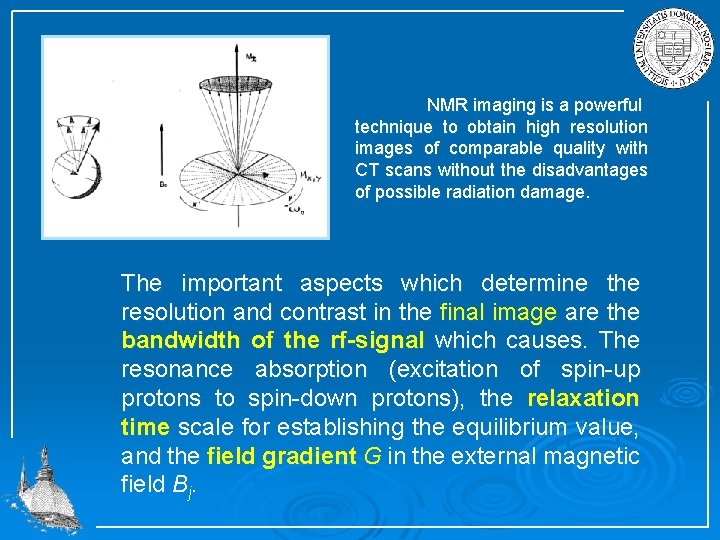 NMR imaging is a powerful technique to obtain high resolution images of comparable quality
