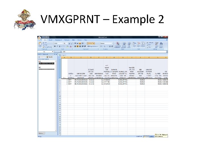 VMXGPRNT – Example 2 