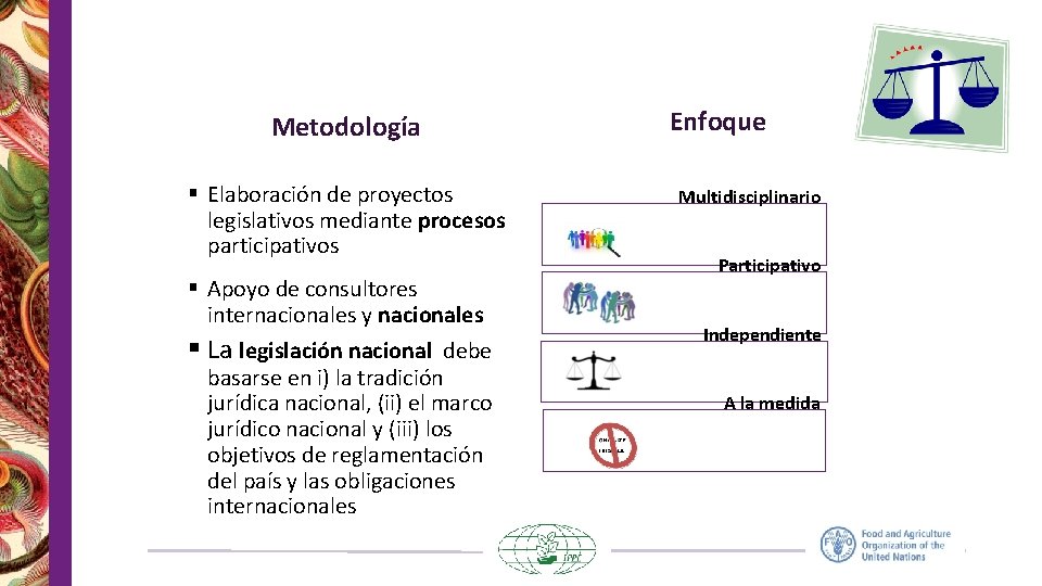 Metodología § Elaboración de proyectos legislativos mediante procesos participativos § Apoyo de consultores internacionales