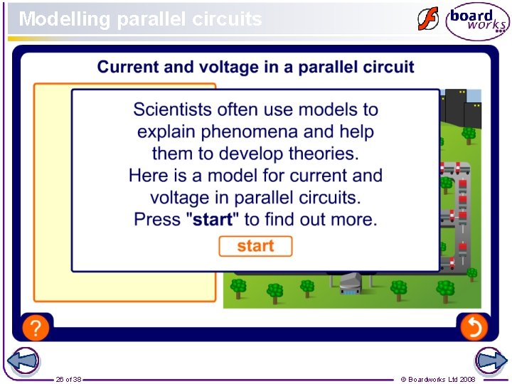 Modelling parallel circuits 26 of 38 © Boardworks Ltd 2008 